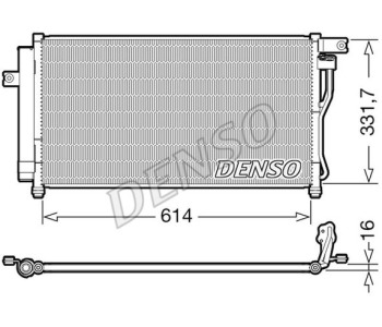 Кондензатор, климатизация DENSO DCN41014 за HYUNDAI i30 (FD) комби от 2007 до 2012