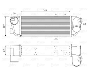 Интеркулер (охладител за въздуха на турбината) VALEO 818333 за HYUNDAI i30 (FD) комби от 2007 до 2012