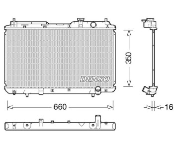 Радиатор, охлаждане на двигателя DENSO DRM41006 за HYUNDAI ix35 (LM, EL, ELH) от 2009 до 2015