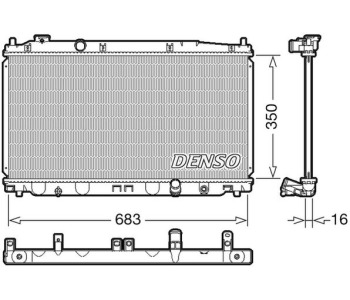 Радиатор, охлаждане на двигателя DENSO DRM41007 за HYUNDAI ix35 (LM, EL, ELH) от 2009 до 2015