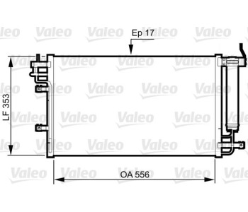 Кондензатор, климатизация VALEO 814345 за KIA CERATO I (LD) седан от 2004 до 2009