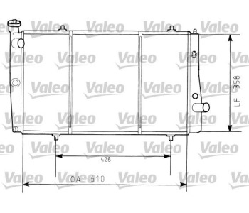 Радиатор, охлаждане на двигателя VALEO 730634 за PEUGEOT 309 II (3C, 3A) от 1989 до 1993