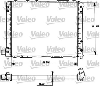 Радиатор, охлаждане на двигателя VALEO 731276 за LANCIA KAPPA (838B) комби от 1996 до 2001