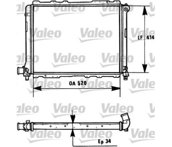 Радиатор, охлаждане на двигателя VALEO 731282 за LANCIA KAPPA (838A) седан от 1994 до 2000