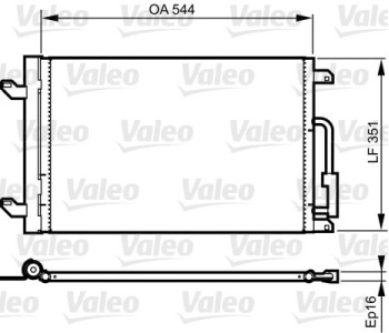 Кондензатор, климатизация VALEO 814198 за LANCIA LYBRA (839AX) от 1999 до 2005