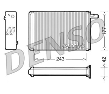 Топлообменник, отопление на вътрешното пространство DENSO DRR13010 за LANCIA LYBRA (839BX) комби от 1999 до 2005