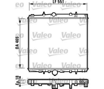 Радиатор, охлаждане на двигателя VALEO 732830 за CITROEN C8 (EA, EB) от 2002 до 2014