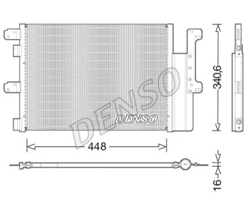Кондензатор, климатизация DENSO DCN13003 за LANCIA THESIS (841AX) от 2002 до 2009