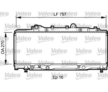 Радиатор, охлаждане на двигателя VALEO 731980 за LANCIA YPSILON (840A) от 1995 до 2003