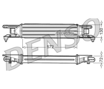 Интеркулер (охладител за въздуха на турбината) DENSO DIT13003 за LANCIA YPSILON (312, 846) от 2011