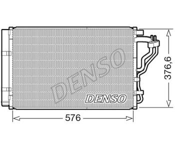 Кондензатор, климатизация DENSO DCN44003 за MAZDA 3 (BK) седан от 2003 до 2009