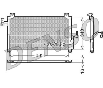 Кондензатор, климатизация DENSO DCN44012 за MAZDA 6 (GJ, GL) комби от 2012