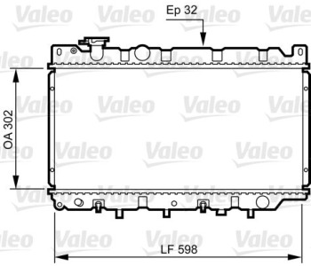 Радиатор, охлаждане на двигателя VALEO 730241 за MAZDA 323 II (BD) седан от 1980 до 1989