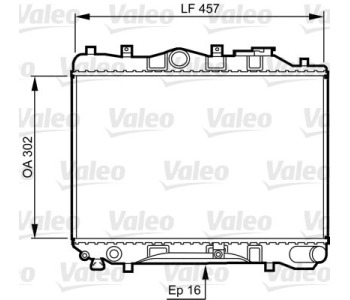 Радиатор, охлаждане на двигателя VALEO 730436 за MAZDA 323 III (BF) седан от 1985 до 1991