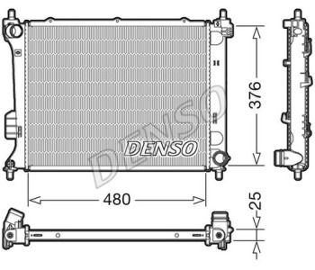 Радиатор, охлаждане на двигателя DENSO DRM44005 за MAZDA 323 III (BF) седан от 1985 до 1991