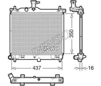Радиатор, охлаждане на двигателя DENSO DRM44006 за MAZDA 323 C IV (BG) от 1989 до 2000