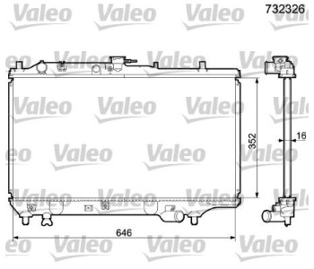 Радиатор, охлаждане на двигателя VALEO 732326 за MAZDA 323 S IV (BG) от 1989 до 1995