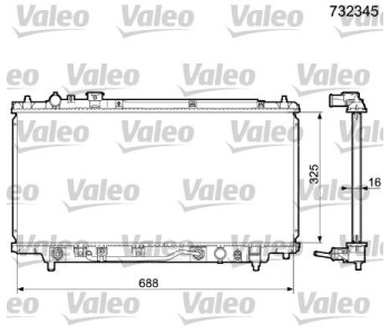 Радиатор, охлаждане на двигателя VALEO 732345 за MAZDA 323 C V (BA) от 1994 до 1998