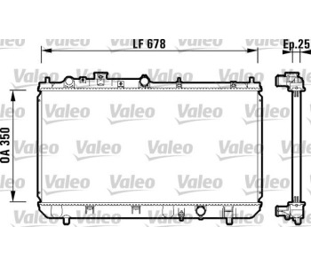 Радиатор, охлаждане на двигателя VALEO 734122 за MAZDA 323 F VI (BJ) от 1998 до 2005