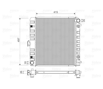 Радиатор, охлаждане на двигателя VALEO 883778 за MERCEDES S (W126) седан от 1978 до 1991