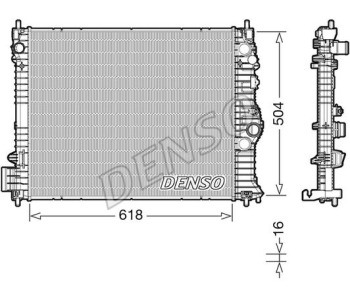 Радиатор, охлаждане на двигателя DENSO DRM17025 за MERCEDES E (W124) седан от 1993 до 1996