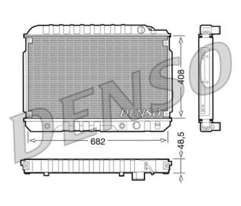 Радиатор, охлаждане на двигателя DENSO DRM17032 за MERCEDES E (W124) седан от 1993 до 1996