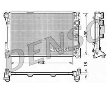 Радиатор, охлаждане на двигателя DENSO DRM17034 за MERCEDES (W124) седан от 1984 до 1992