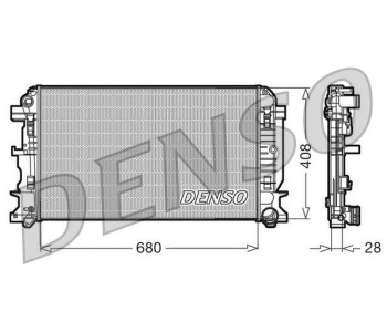 Радиатор, охлаждане на двигателя DENSO DRM17038 за MERCEDES (W124) седан от 1984 до 1992