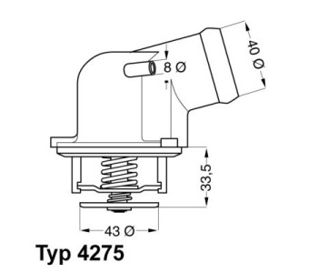 Термостат, охладителна течност BorgWarner (Wahler) 4275.87D