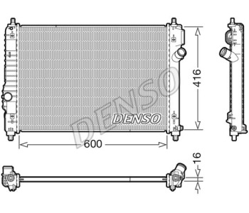 Радиатор, охлаждане на двигателя DENSO DRM17029 за MERCEDES (W124) седан от 1984 до 1992