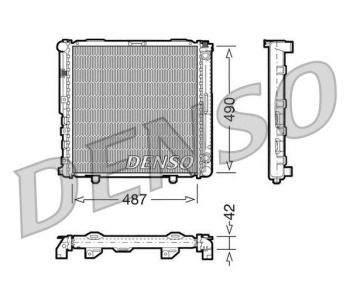 Радиатор, охлаждане на двигателя DENSO DRM17062 за MERCEDES 190 (W201) от 1982 до 1993