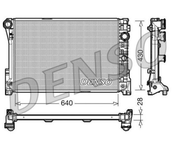 Радиатор, охлаждане на двигателя DENSO DRM17074 за MERCEDES (W124) седан от 1984 до 1992