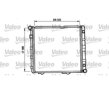 Радиатор, охлаждане на двигателя VALEO 819387 за MERCEDES E (W124) седан от 1993 до 1996