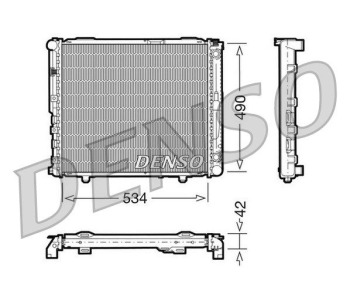 Радиатор, охлаждане на двигателя DENSO DRM17063 за MERCEDES 190 (W201) от 1982 до 1993