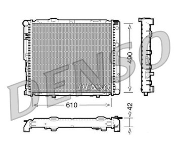 Радиатор, охлаждане на двигателя DENSO DRM17064 за MERCEDES 190 (W201) от 1982 до 1993