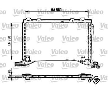 Кондензатор, климатизация VALEO 816949 за MERCEDES 190 (W201) от 1982 до 1993