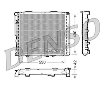 Радиатор, охлаждане на двигателя DENSO DRM17065 за MERCEDES 190 (W201) от 1982 до 1993