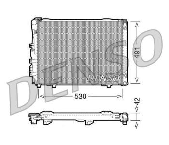 Радиатор, охлаждане на двигателя DENSO DRM17061 за MERCEDES 190 (W201) от 1982 до 1993