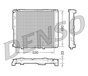 Радиатор, охлаждане на двигателя DENSO DRM17069 за MERCEDES 190 (W201) от 1982 до 1993