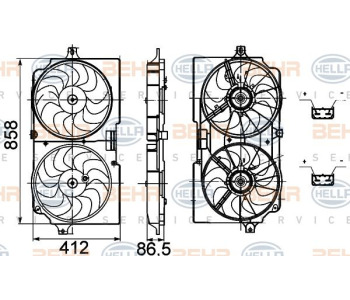 Кондензатор, климатизация HELLA 8FC 351 035-161 за MERCEDES 190 (W201) от 1982 до 1993