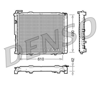 Радиатор, охлаждане на двигателя DENSO DRM17067 за MERCEDES 190 (W201) от 1982 до 1993