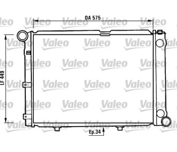 Радиатор, охлаждане на двигателя VALEO 730344 за MERCEDES 190 (W201) от 1982 до 1993