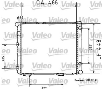 Радиатор, охлаждане на двигателя VALEO 819383 за MERCEDES 190 (W201) от 1982 до 1993