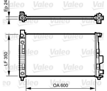 Радиатор, охлаждане на двигателя VALEO 732897 за MERCEDES VANEO (W414) от 2002 от 2005