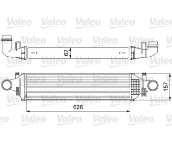 Интеркулер (охладител за въздуха на турбината) VALEO 818624 за MERCEDES GLA (X156) от 2013 до 2020