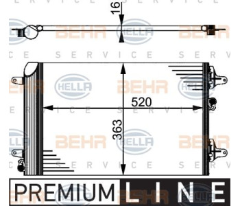 Кондензатор, климатизация HELLA 8FC 351 302-601 за MERCEDES AMG GT (C190) от 2014