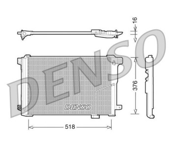 Кондензатор, климатизация DENSO DCN17011 за MERCEDES SLK (R170) от 1996 до 2004