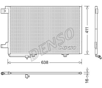 Кондензатор, климатизация DENSO DCN17013 за MERCEDES C (S202) комби от 1996 до 2001