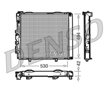 Радиатор, охлаждане на двигателя DENSO DRM17071 за MERCEDES SLK (R170) от 1996 до 2004