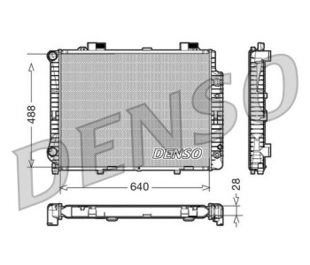 Радиатор, охлаждане на двигателя DENSO DRM17072 за MERCEDES SLK (R170) от 1996 до 2004